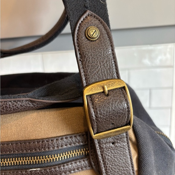 Daniel Cremieux Limited Edition Canvas Leather Backpack Laptop Messenger Bag EUC - Picture 3 of 10